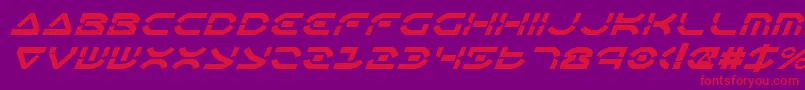 OberonDeuxItalic Font – Red Fonts on Purple Background