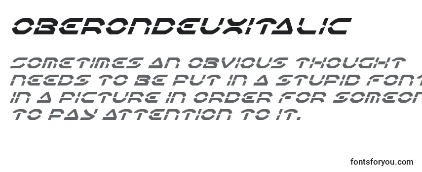 OberonDeuxItalic Font