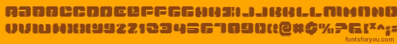 DanStargatePro Font – Brown Fonts on Orange Background