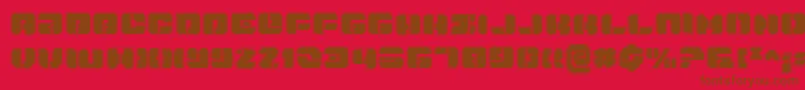 DanStargatePro Font – Brown Fonts on Red Background