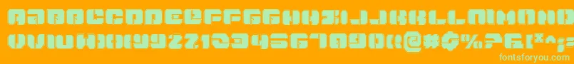 DanStargatePro Font – Green Fonts on Orange Background