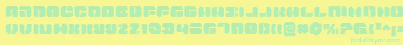 DanStargatePro-Schriftart – Grüne Schriften auf gelbem Hintergrund