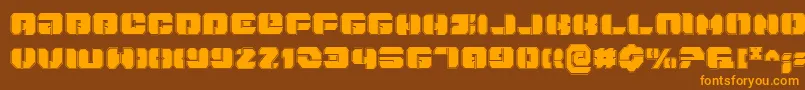 DanStargatePro Font – Orange Fonts on Brown Background
