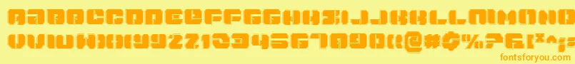 DanStargatePro Font – Orange Fonts on Yellow Background