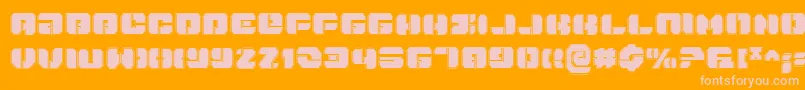 フォントDanStargatePro – オレンジの背景にピンクのフォント