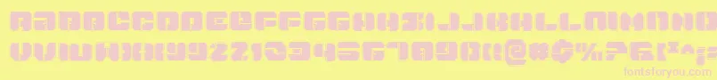 DanStargatePro Font – Pink Fonts on Yellow Background