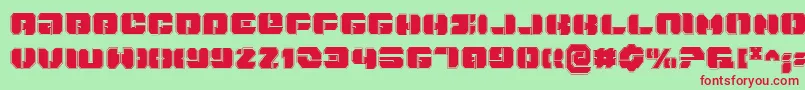 Шрифт DanStargatePro – красные шрифты на зелёном фоне