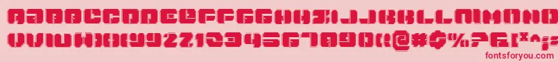 DanStargatePro-Schriftart – Rote Schriften auf rosa Hintergrund
