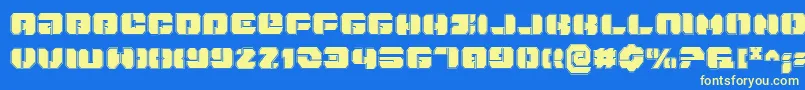 DanStargatePro Font – Yellow Fonts on Blue Background