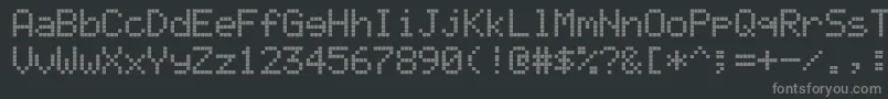 Ericsson ffy Font – Gray Fonts on Black Background