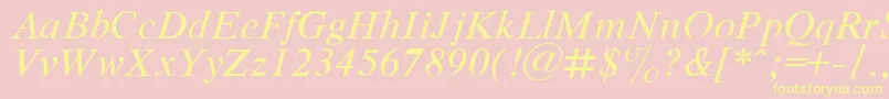 Respeita-Schriftart – Gelbe Schriften auf rosa Hintergrund