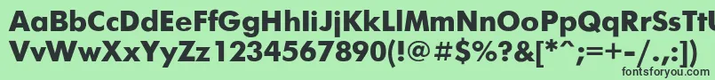Futurisb Font – Black Fonts on Green Background