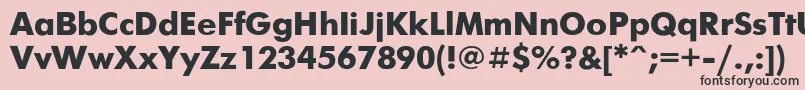 Futurisb Font – Black Fonts on Pink Background