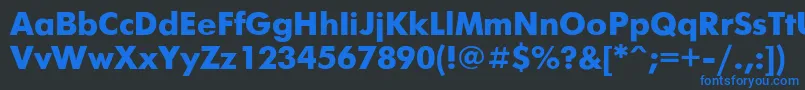 Futurisb Font – Blue Fonts on Black Background