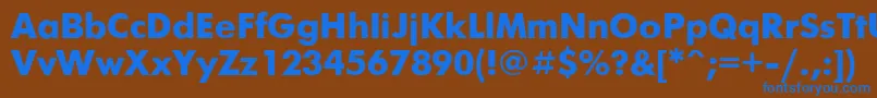 Futurisb Font – Blue Fonts on Brown Background