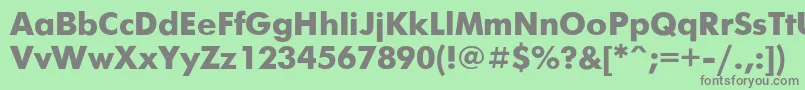 フォントFuturisb – 緑の背景に灰色の文字