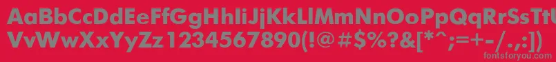Futurisb Font – Gray Fonts on Red Background