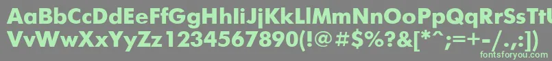 Futurisb Font – Green Fonts on Gray Background
