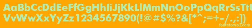 Futurisb Font – Green Fonts on Orange Background