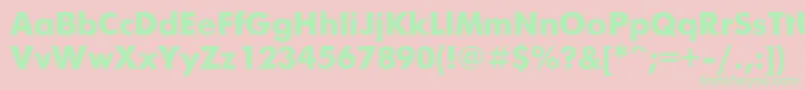 Futurisb Font – Green Fonts on Pink Background