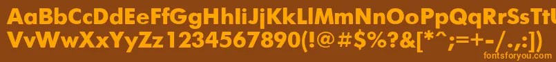 Futurisb Font – Orange Fonts on Brown Background
