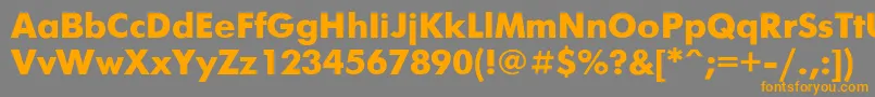 Futurisb Font – Orange Fonts on Gray Background