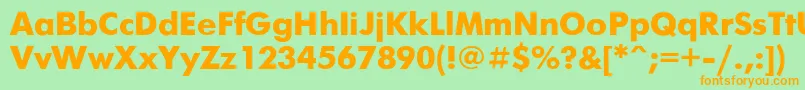 Futurisb Font – Orange Fonts on Green Background