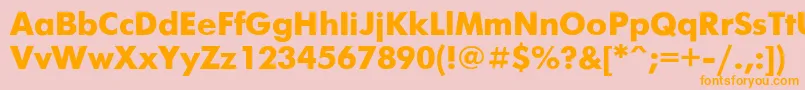 Futurisb Font – Orange Fonts on Pink Background