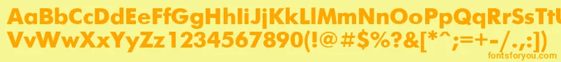 Futurisb Font – Orange Fonts on Yellow Background