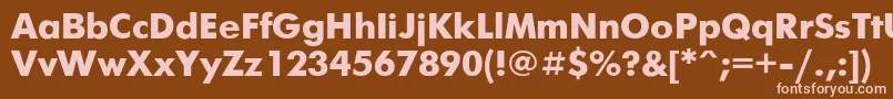 Futurisb Font – Pink Fonts on Brown Background