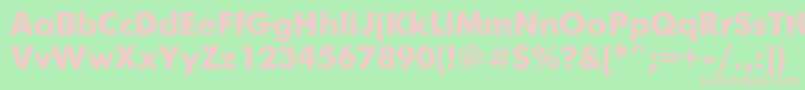 Futurisb Font – Pink Fonts on Green Background