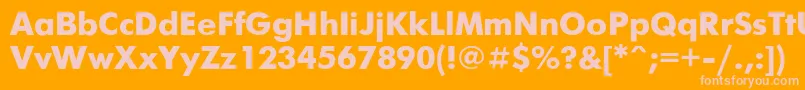 Futurisb Font – Pink Fonts on Orange Background