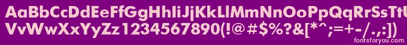 Futurisb Font – Pink Fonts on Purple Background