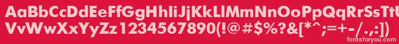 Futurisb Font – Pink Fonts on Red Background