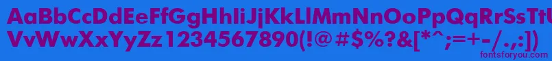 Futurisb Font – Purple Fonts on Blue Background