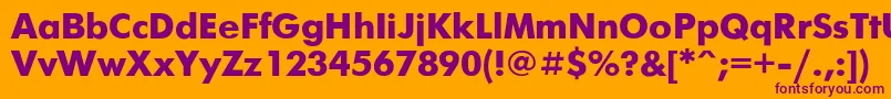Futurisb Font – Purple Fonts on Orange Background