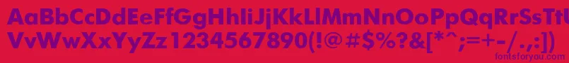 Futurisb Font – Purple Fonts on Red Background