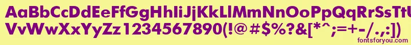 Futurisb Font – Purple Fonts on Yellow Background