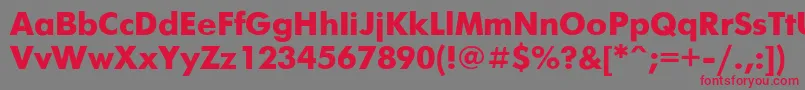 Futurisb Font – Red Fonts on Gray Background