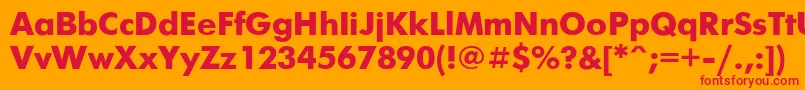 Futurisb Font – Red Fonts on Orange Background