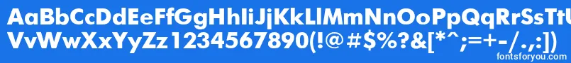 Futurisb Font – White Fonts on Blue Background