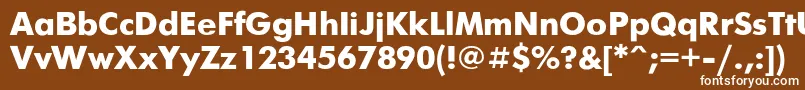 Futurisb Font – White Fonts on Brown Background