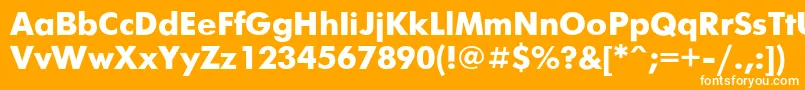 Futurisb Font – White Fonts on Orange Background