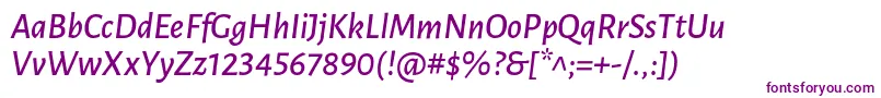 Шрифт LunasansSemibolditalic – фиолетовые шрифты
