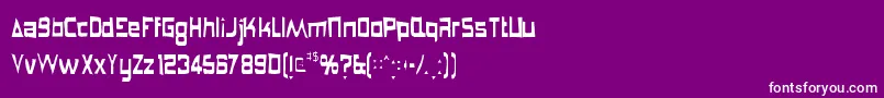 Anglepoiselampshadegaunt Font – White Fonts on Purple Background