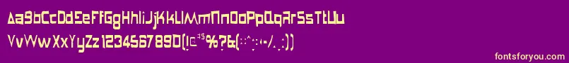 Anglepoiselampshadegaunt Font – Yellow Fonts on Purple Background