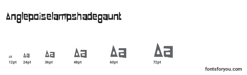 Размеры шрифта Anglepoiselampshadegaunt