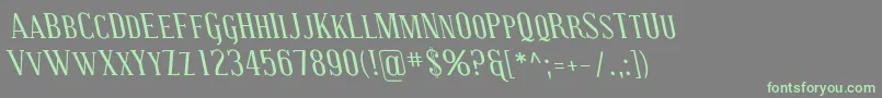 CovingtonScRevItalic-fontti – vihreät fontit harmaalla taustalla