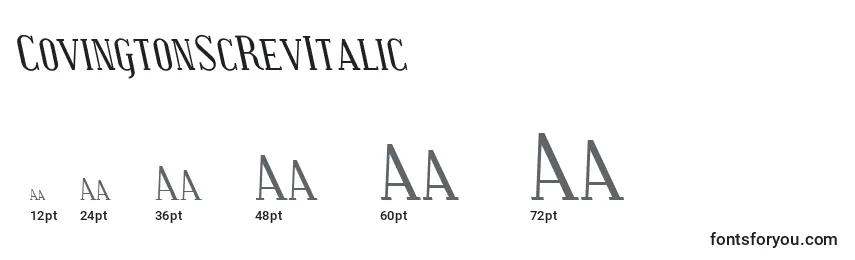 Размеры шрифта CovingtonScRevItalic