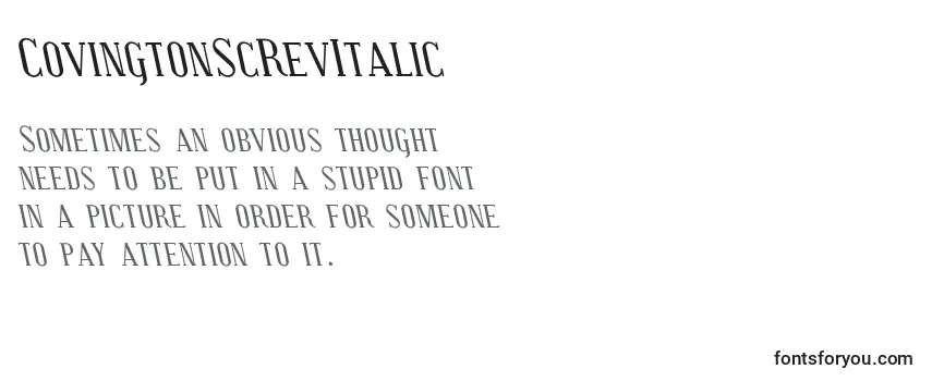CovingtonScRevItalic Font
